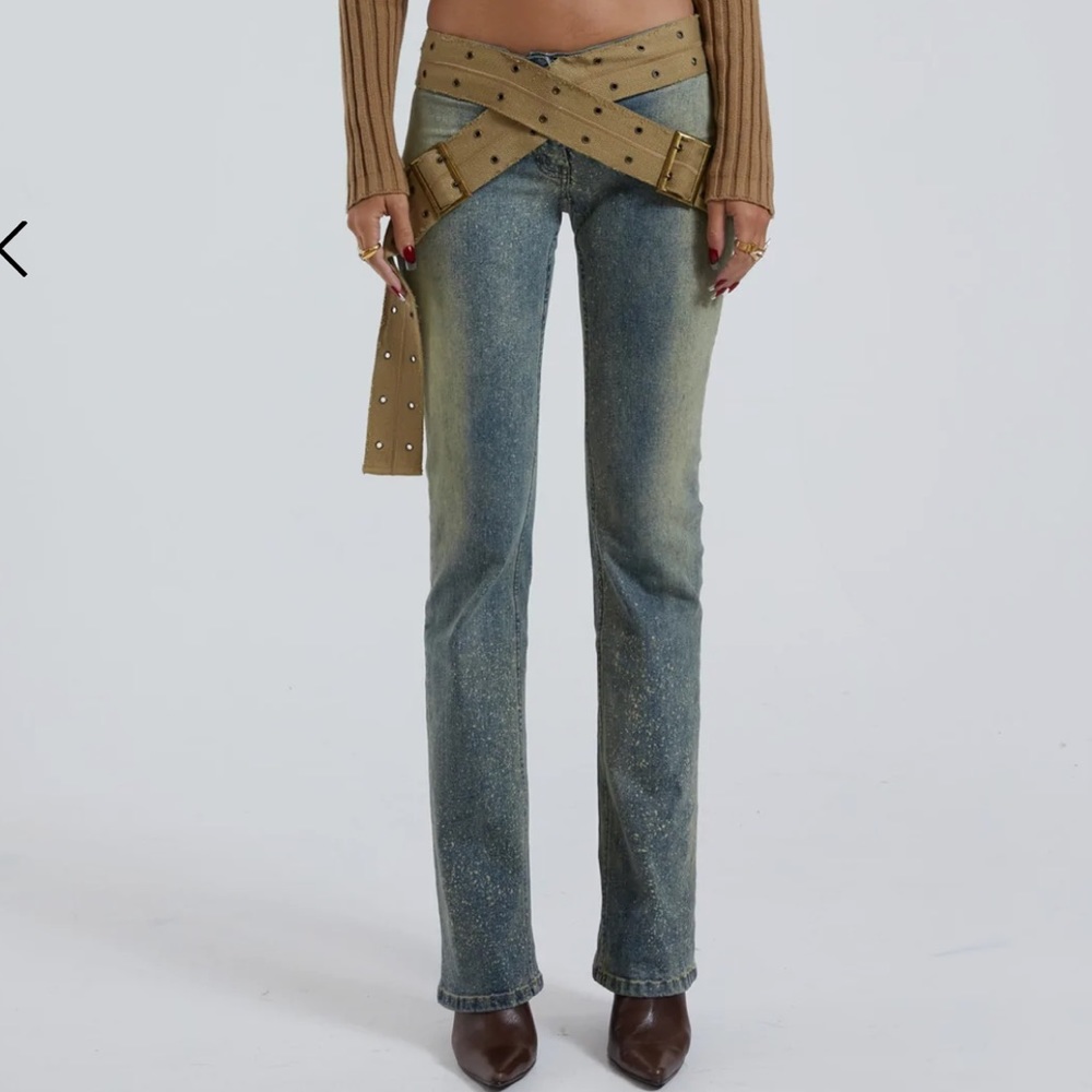 ISO: JADED LONDON Strap Up Stonewash Jeans LF ❌FOUND❌